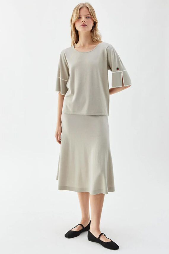 Malia Top, Sand/Ecru