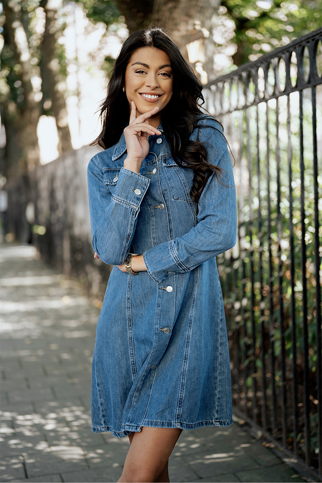 SophinaIW Dress, Washed Denim - Bilde 2