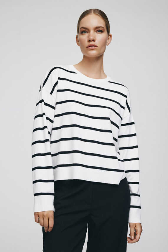 Maura Rachelle Pullover, V Ice/Black