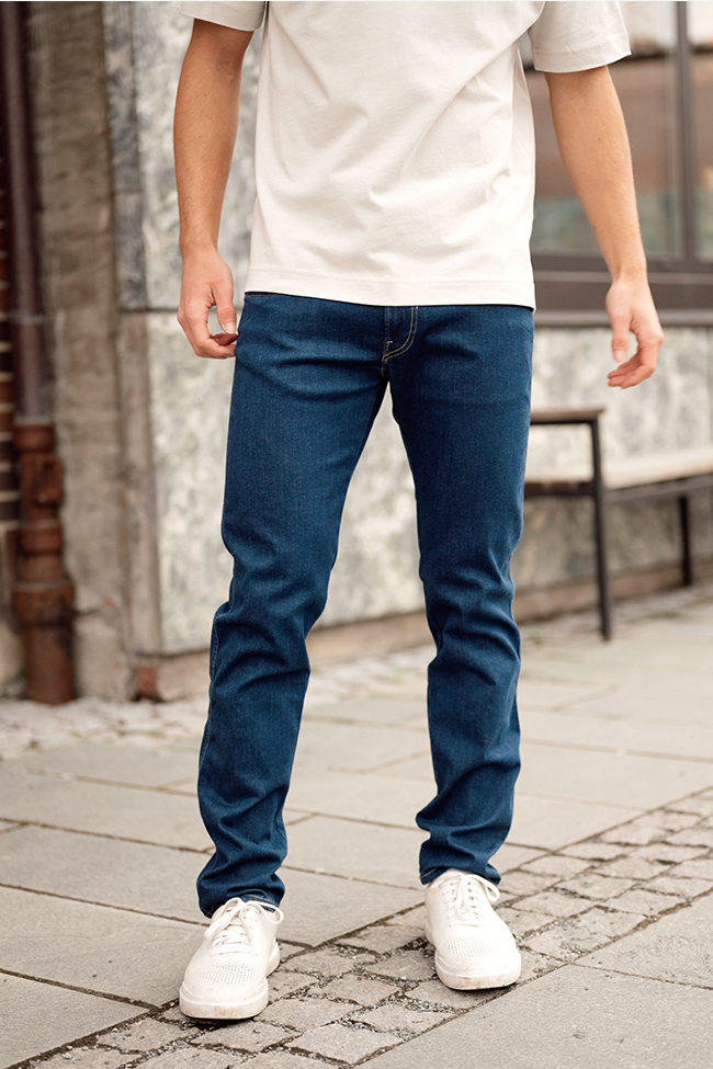 Slim Fit Anbass Jeans, Dark Blue - Bilde 2
