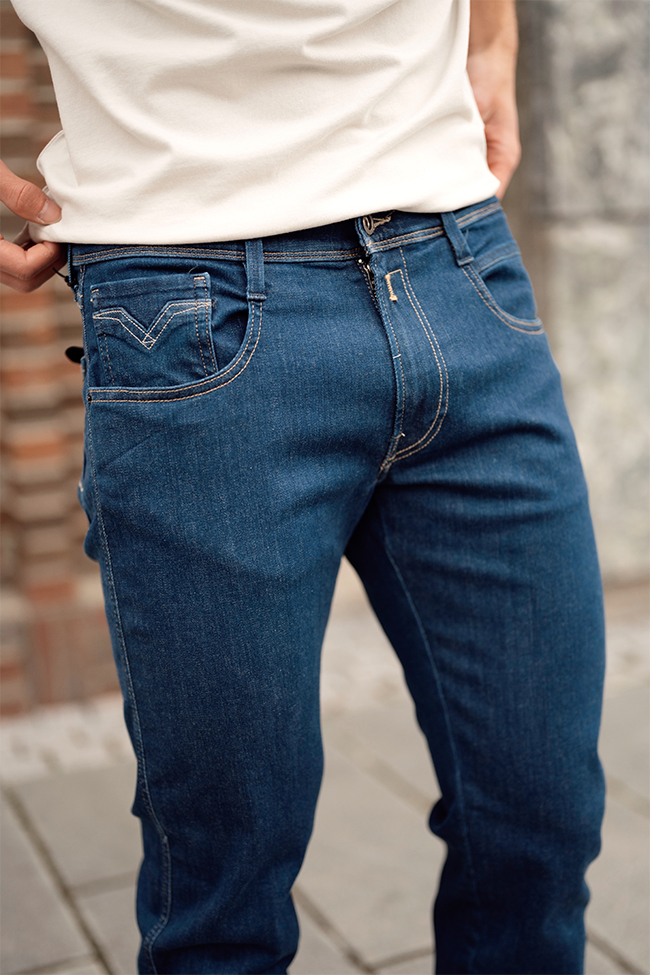 Slim Fit Anbass Jeans, Dark Blue - Bilde 5