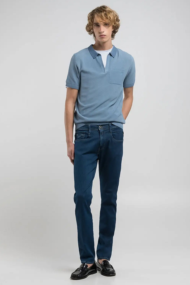 Slim Fit Anbass Jeans, Dark Blue - Bilde 6