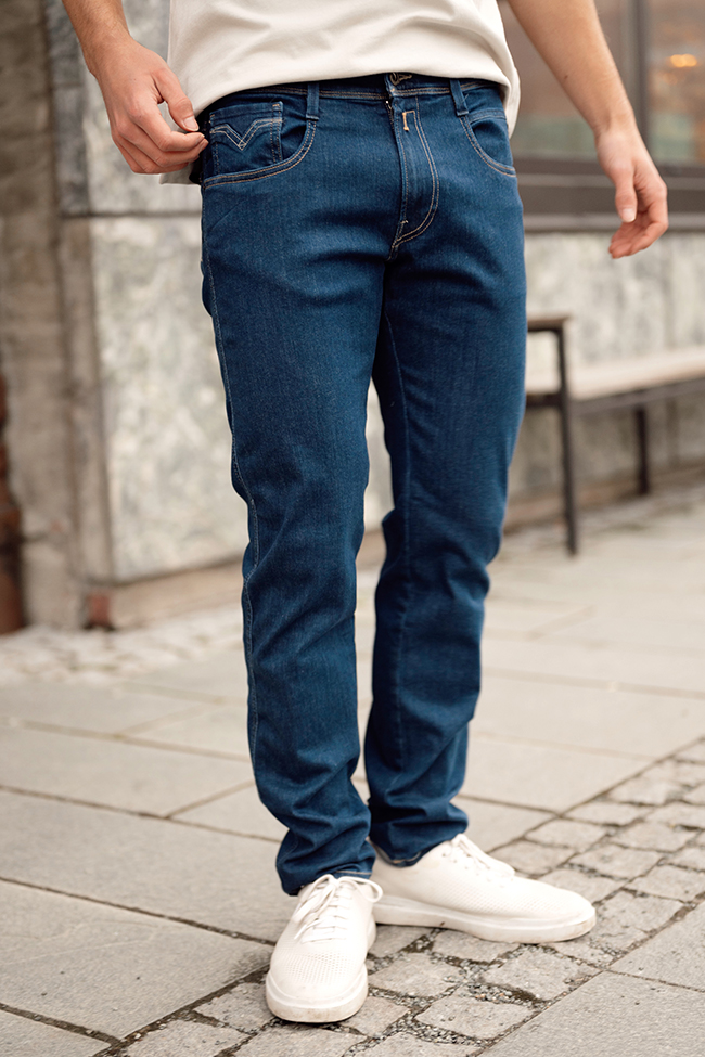 Slim Fit Anbass Jeans, Dark Blue - Bilde 3