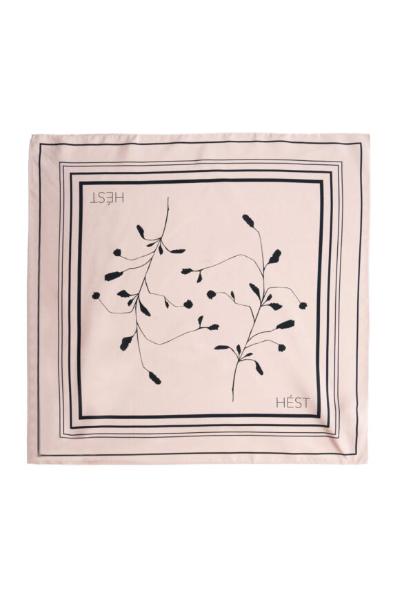 Black Twig Scarf Large, Rose Smoke