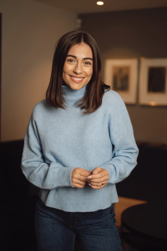 Nola Turtleneck, Della Robbia Blue