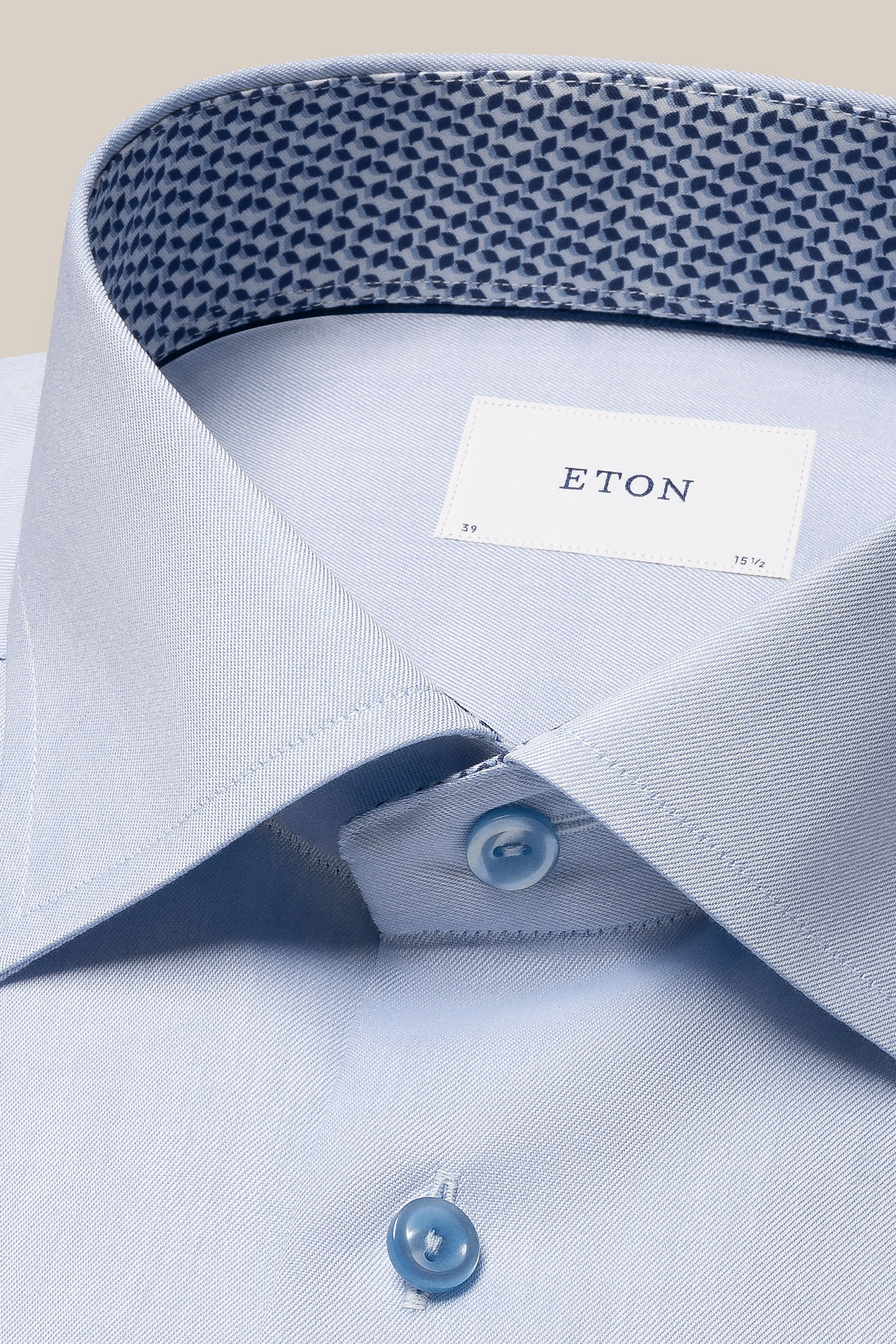 Slim Signature Twill Effect Shirt, Blue - Bilde 5