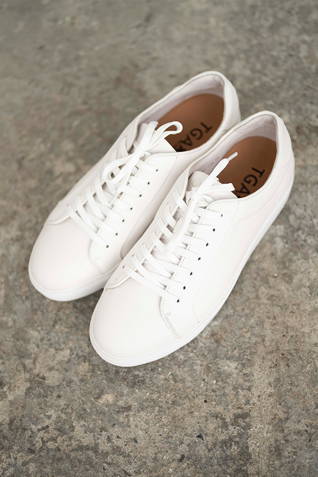 Sneaker Calf Leather LNS110, Hvit - Bilde 2