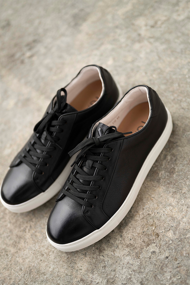 Sneaker Calf Leather LNS110, Sort - Bilde 3