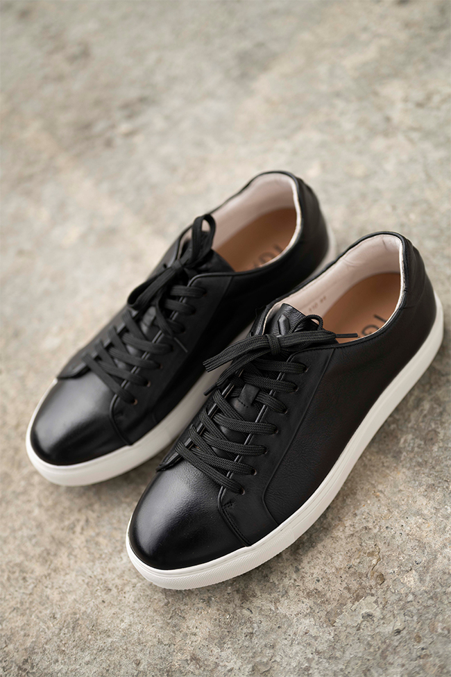Sneaker Calf Leather LNS110, Sort - Bilde 2