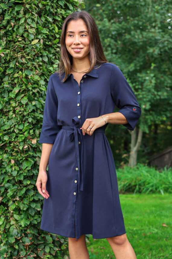 Tove Solid Dress, Marine