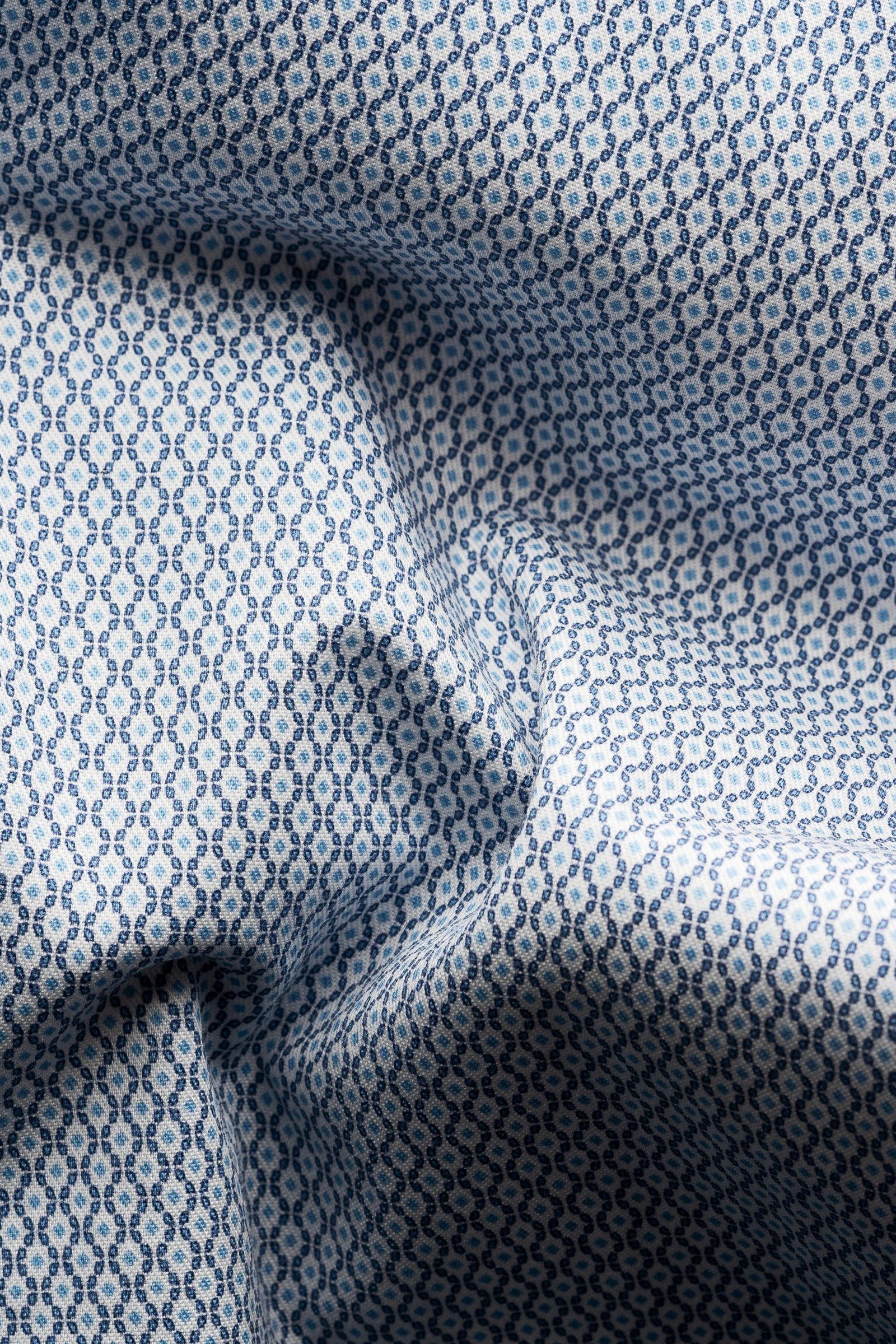 Slim Micro Print Signature Twill, Blå - Bilde 2