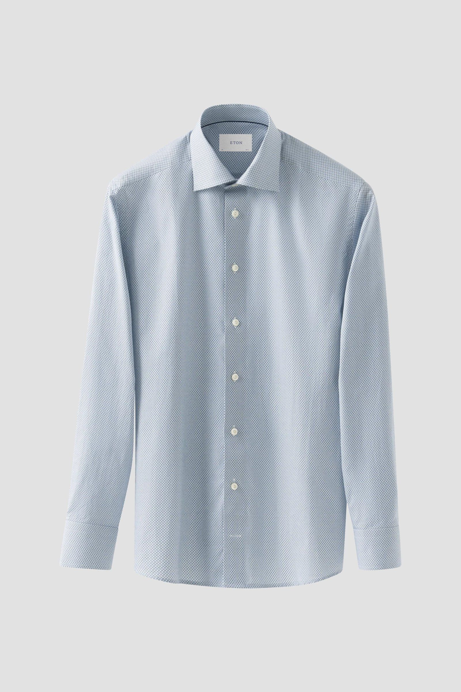 Slim Micro Print Signature Twill, Blå - Bilde 4