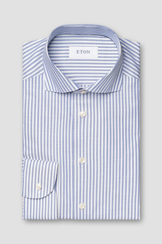 Slim Striped Oxford Shirt, Lys blå