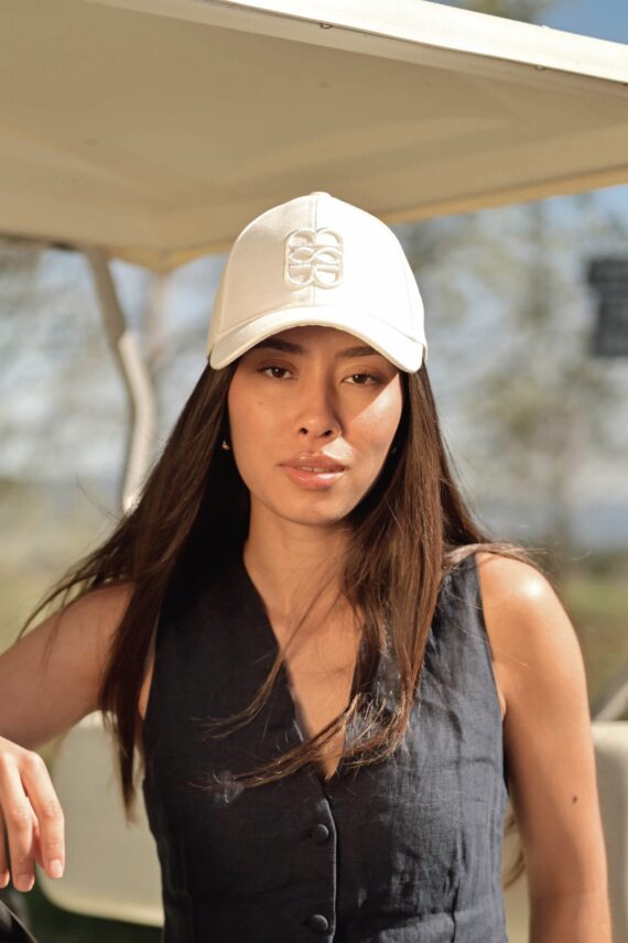 June Denim Cap, White