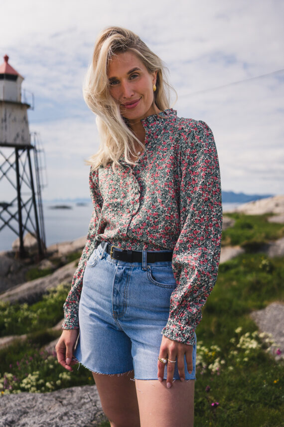 Astrid Shirt, Chinios Green Flower