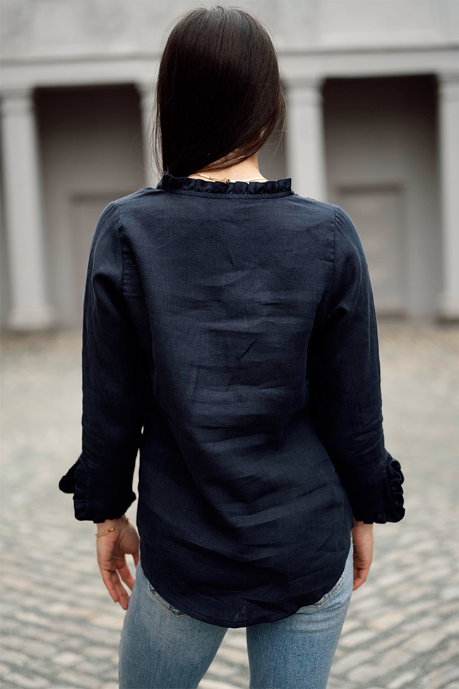 Clarion Linen Shirt, Navy - Bilde 3