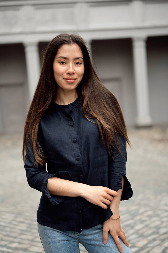 Clarion Linen Shirt, Navy - Bilde 2