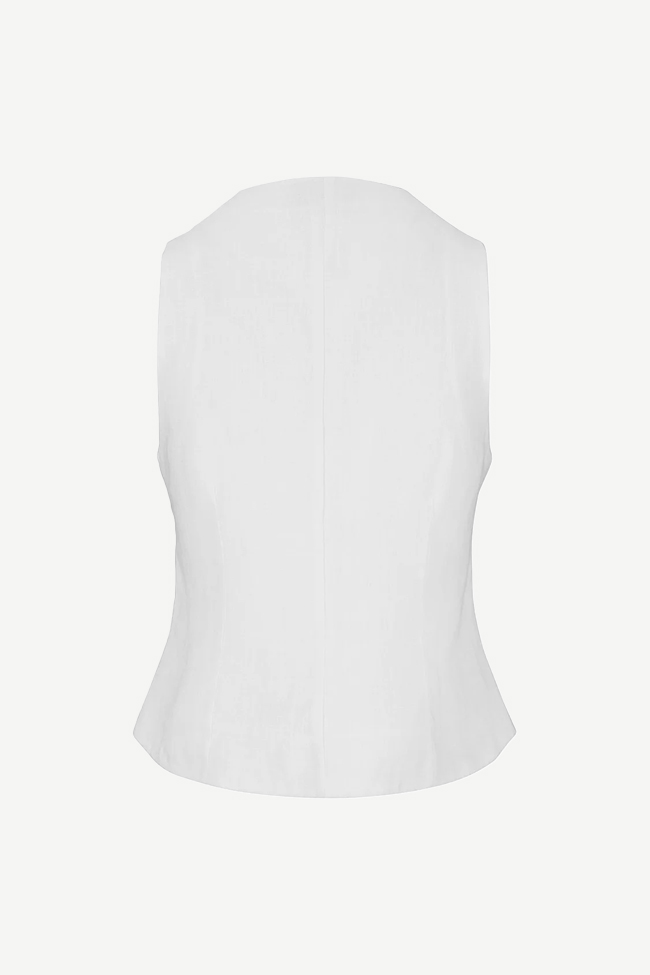 Johanne Linen Vest, White - Bilde 5