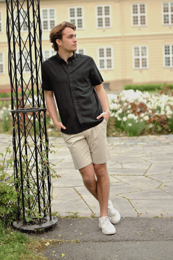 Jitloff Linen SS, Sort