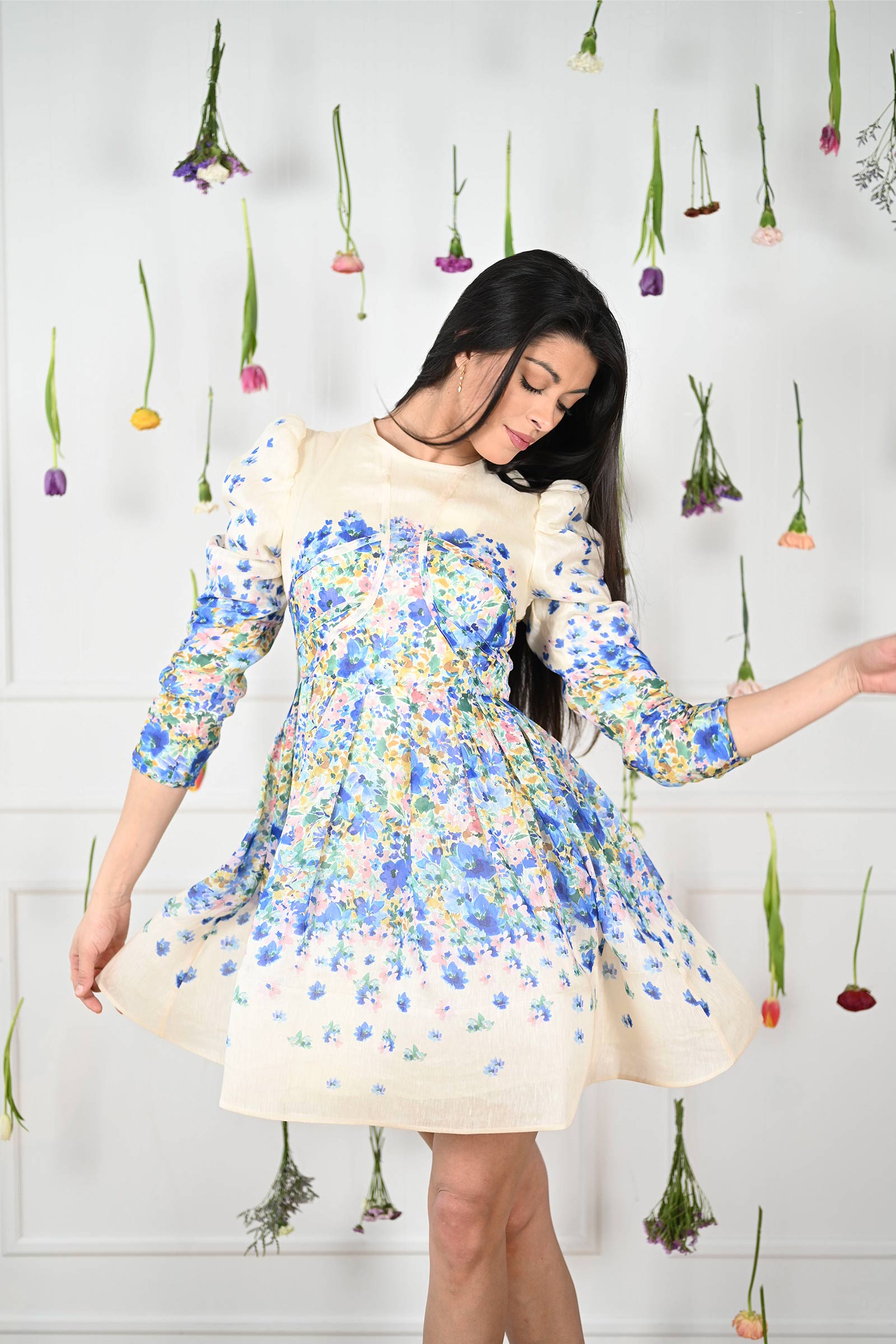 Leoni Mini Dress, Ditsy - Bilde 4