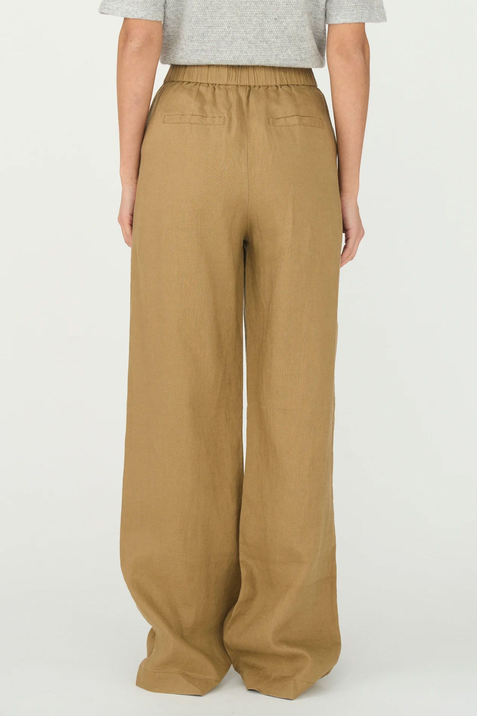 Lina Linen Pant, Camel - Bilde 4