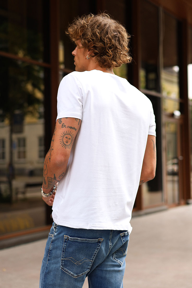 Organic Cotton Crew Tee, White - Bilde 2