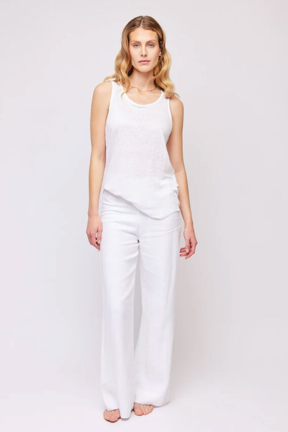 Rikke Linen Singlet, White