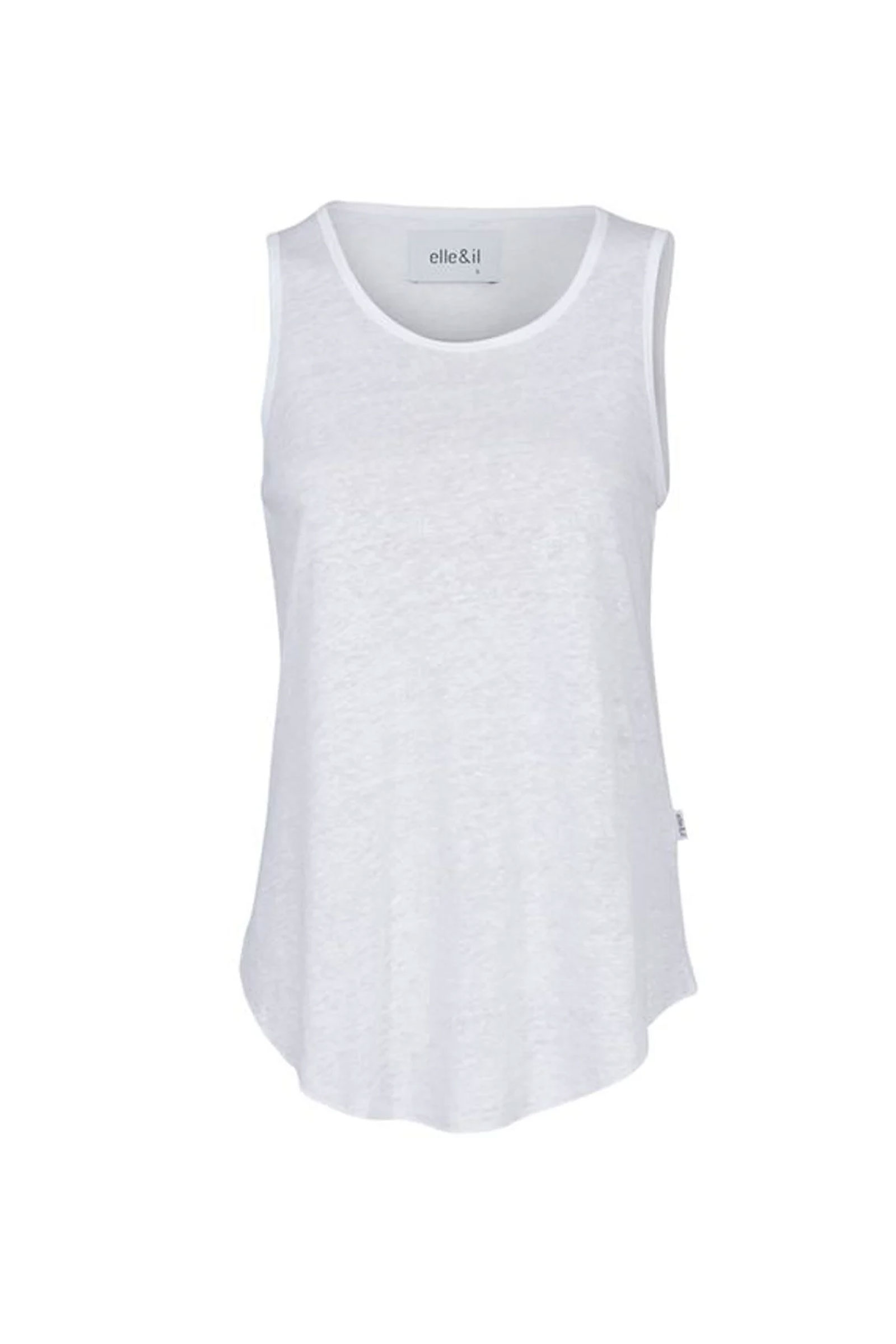 Rikke Linen Singlet, White - Bilde 2