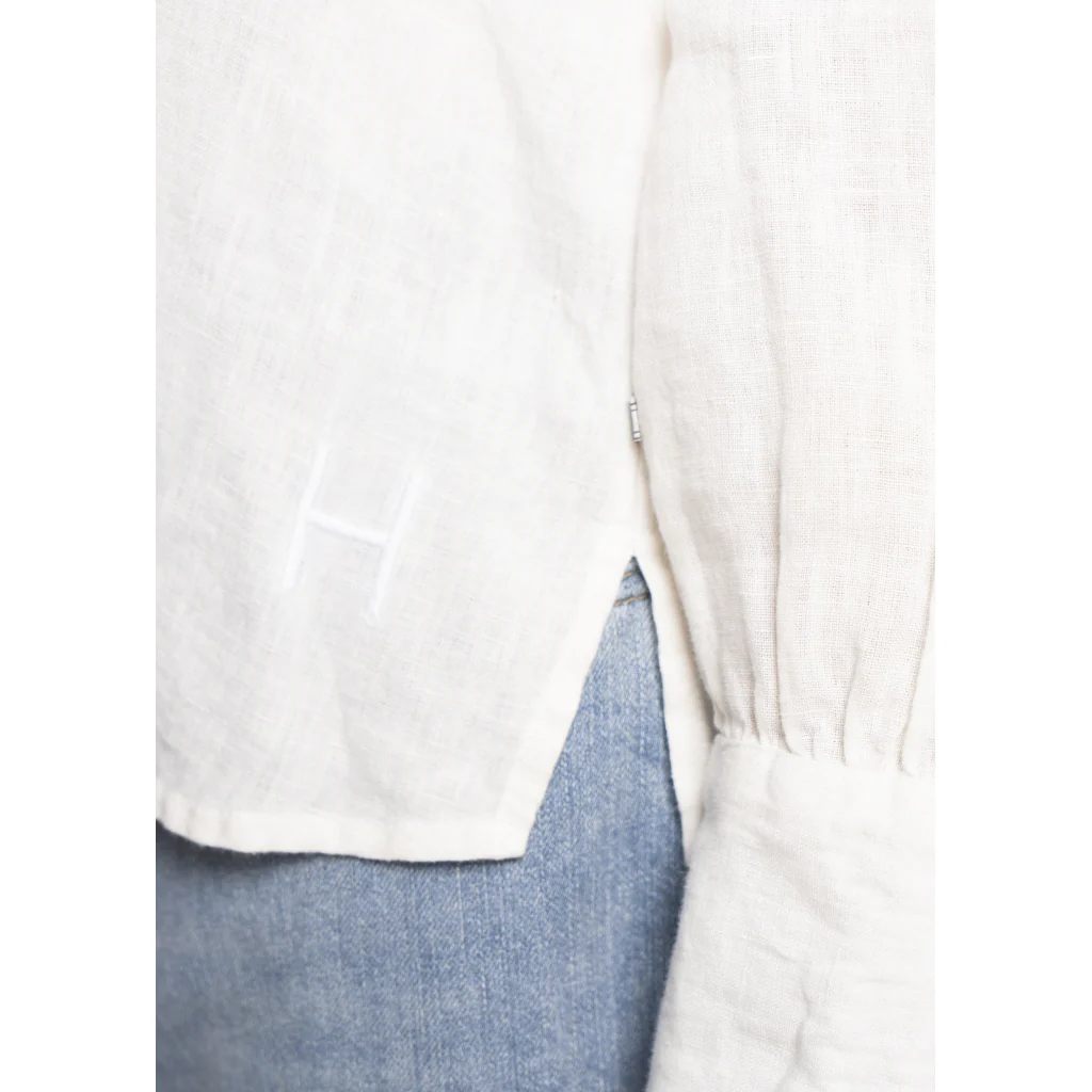 Sari Linen Blouse, White Alyssum - Bilde 9