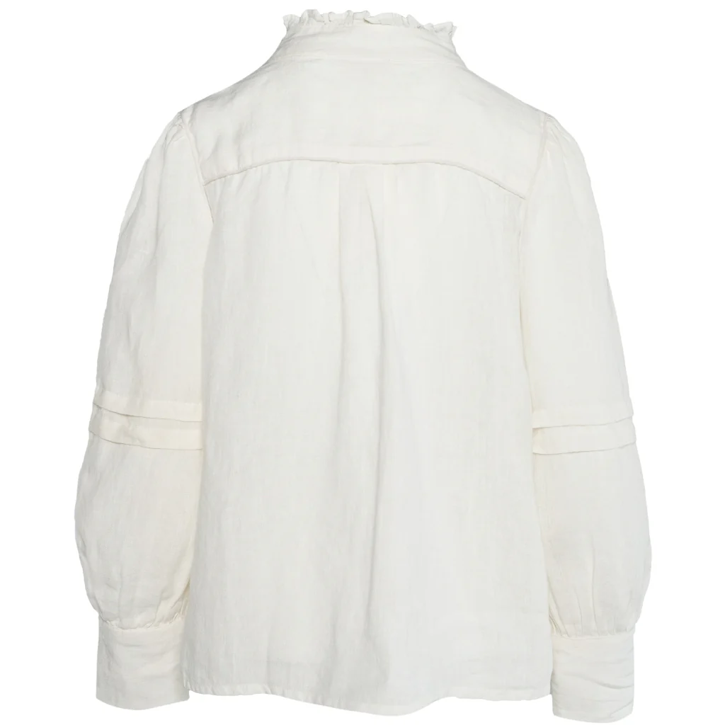 Sari Linen Blouse, White Alyssum - Bilde 8