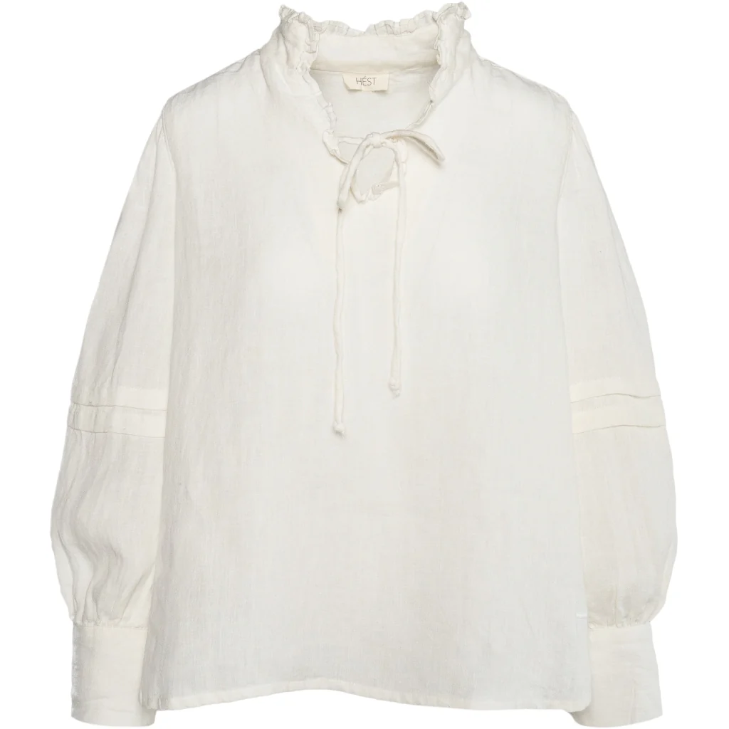 Sari Linen Blouse, White Alyssum - Bilde 6