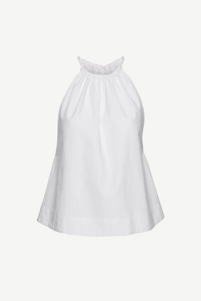 Dora Linen Top, White - Bilde 9