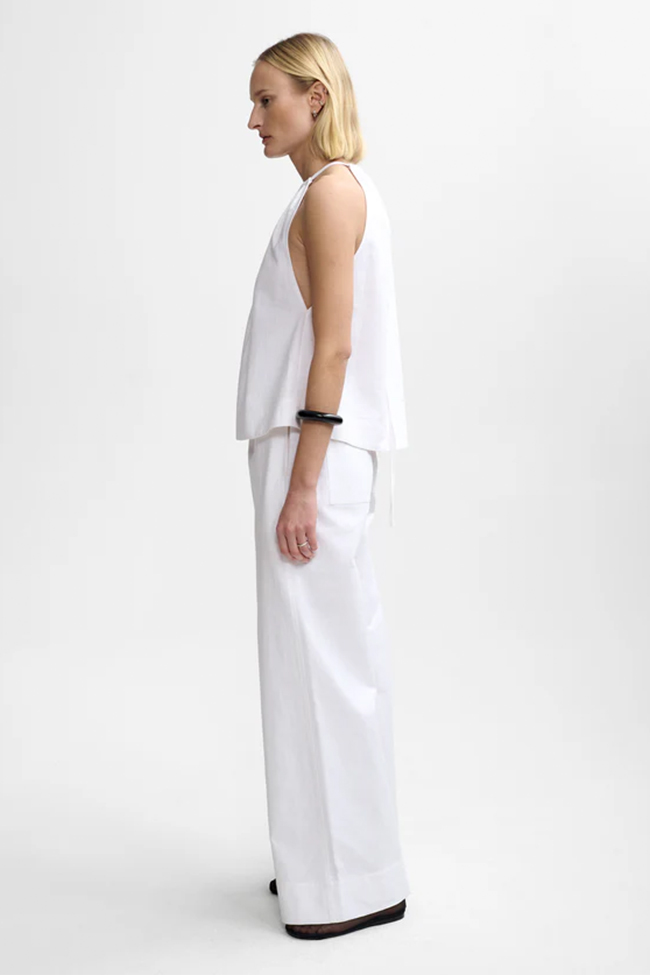 Dora Linen Top, White - Bilde 8