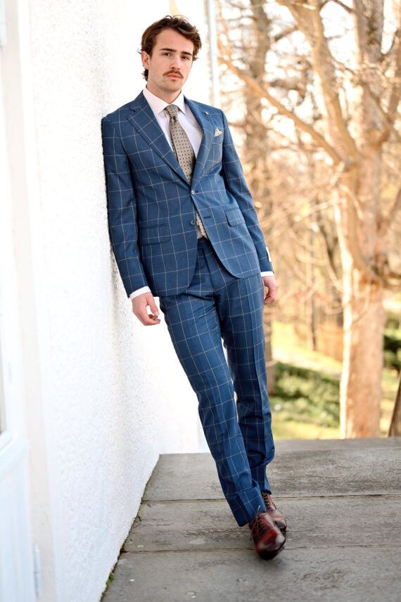 257Z63-2567236, Blå Mønstret