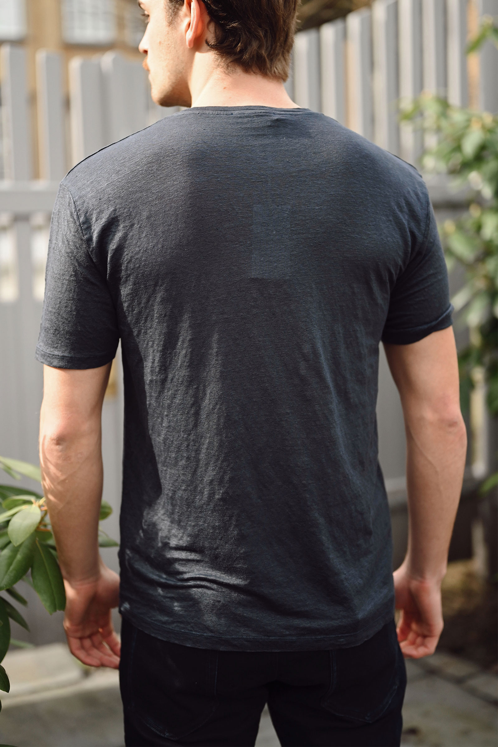 T-Shirt Paricollo, Navy - Bilde 3