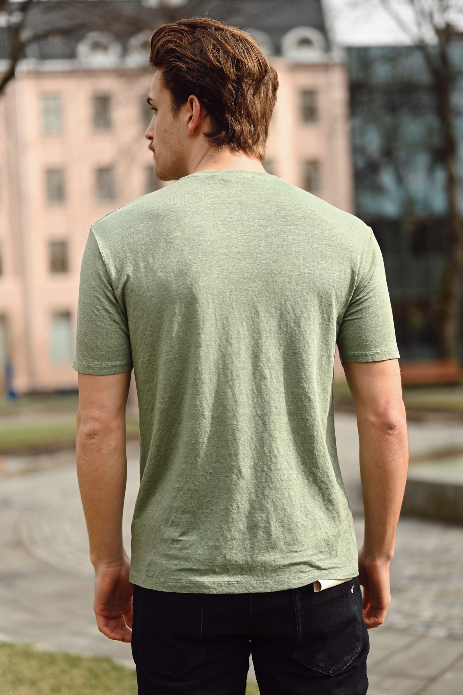 T-Shirt Paricollo, Salvia - Bilde 3