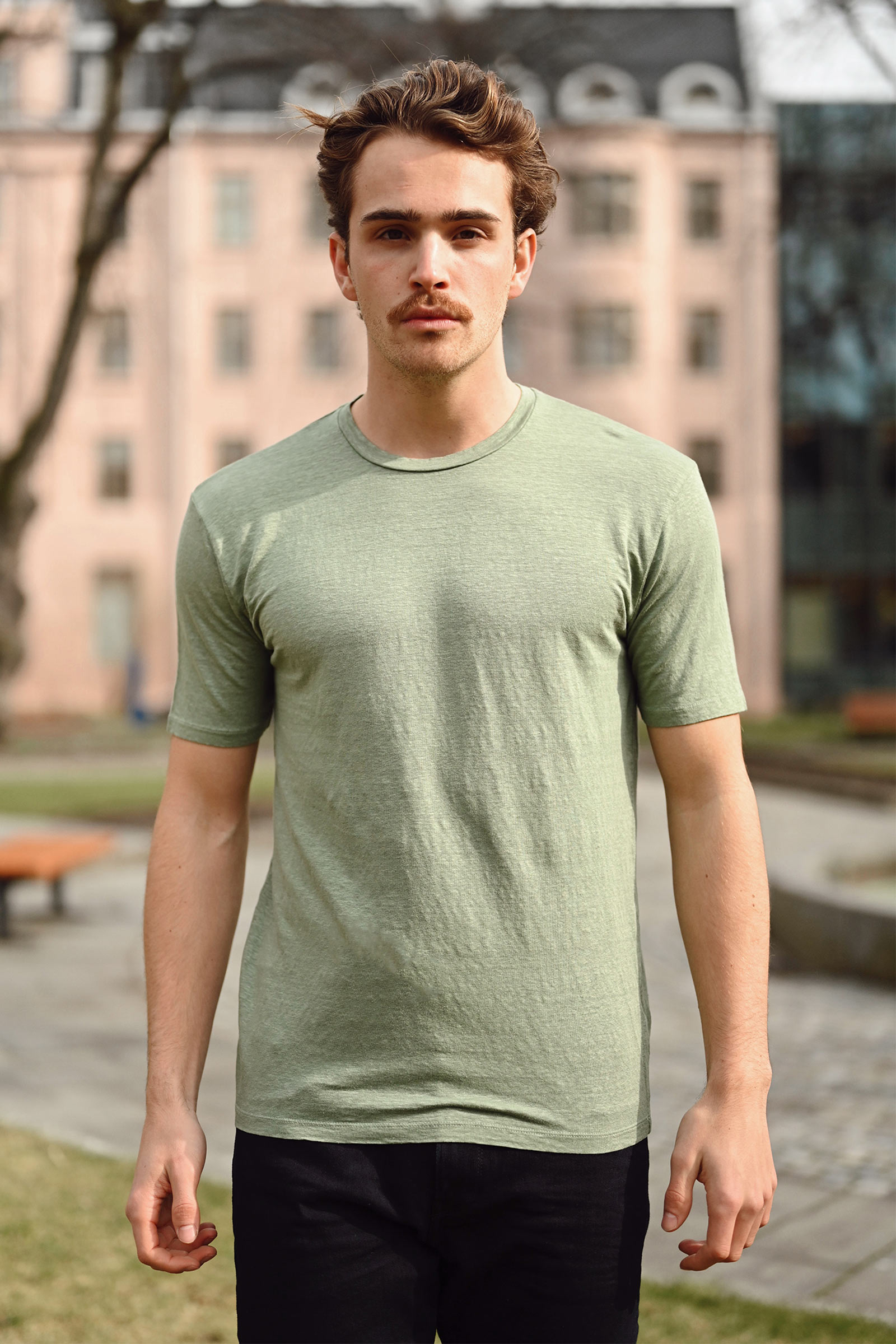 T-Shirt Paricollo, Salvia - Bilde 2