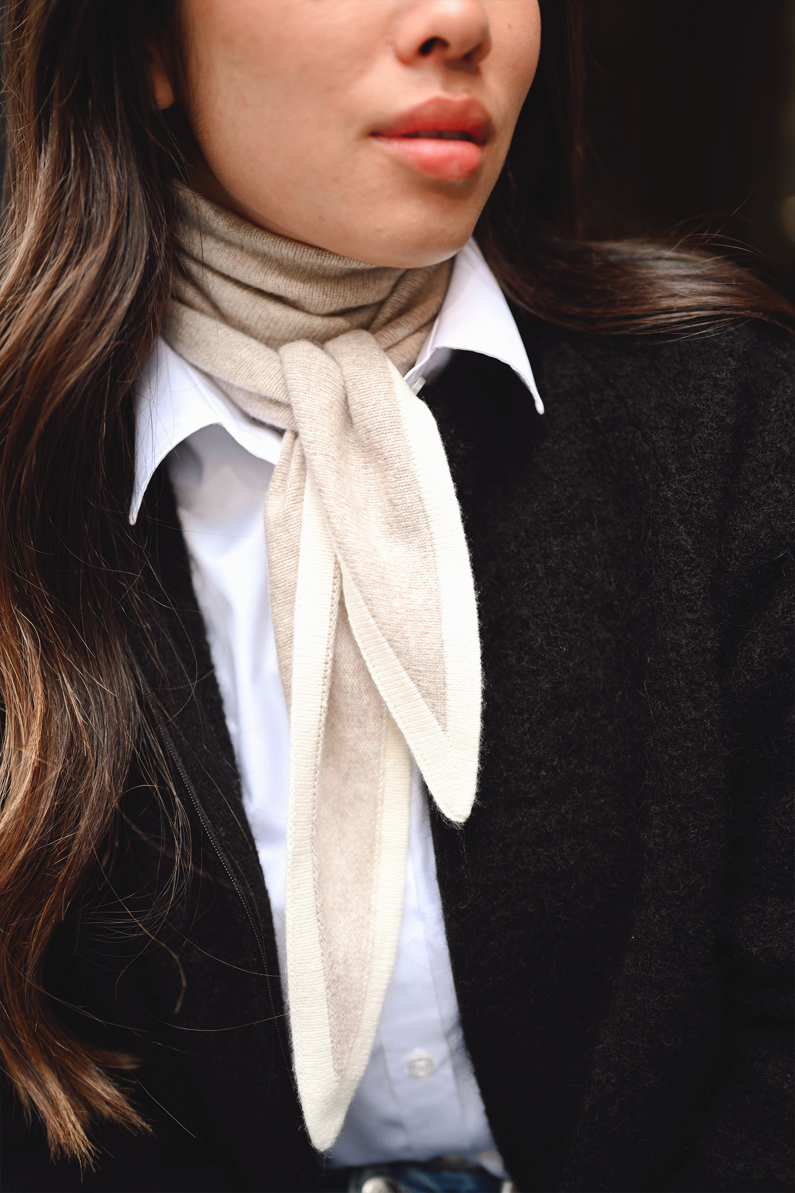 Duo Triangle Scarf, Sand