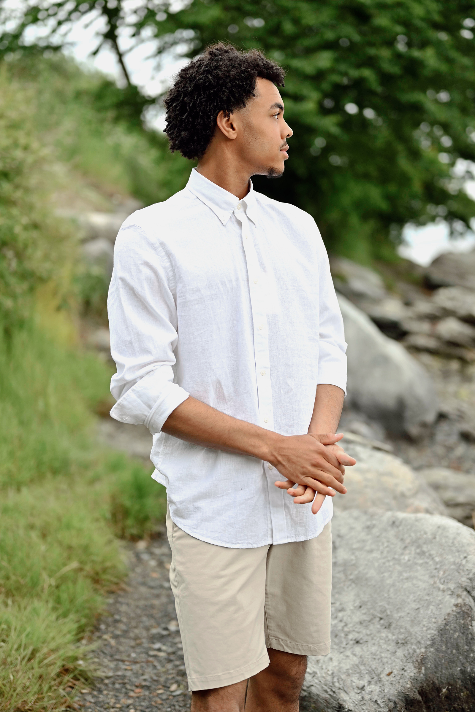 Jitloff Linen Shirt LS, White - Bilde 8