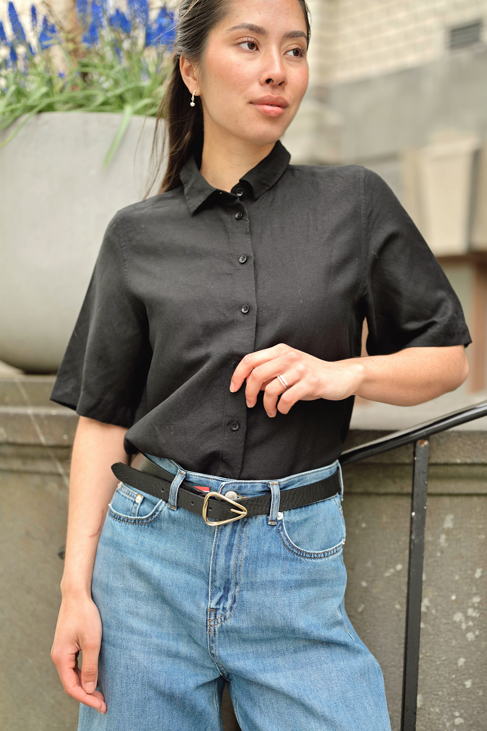 Liza SS Shirt, Black - Bilde 2