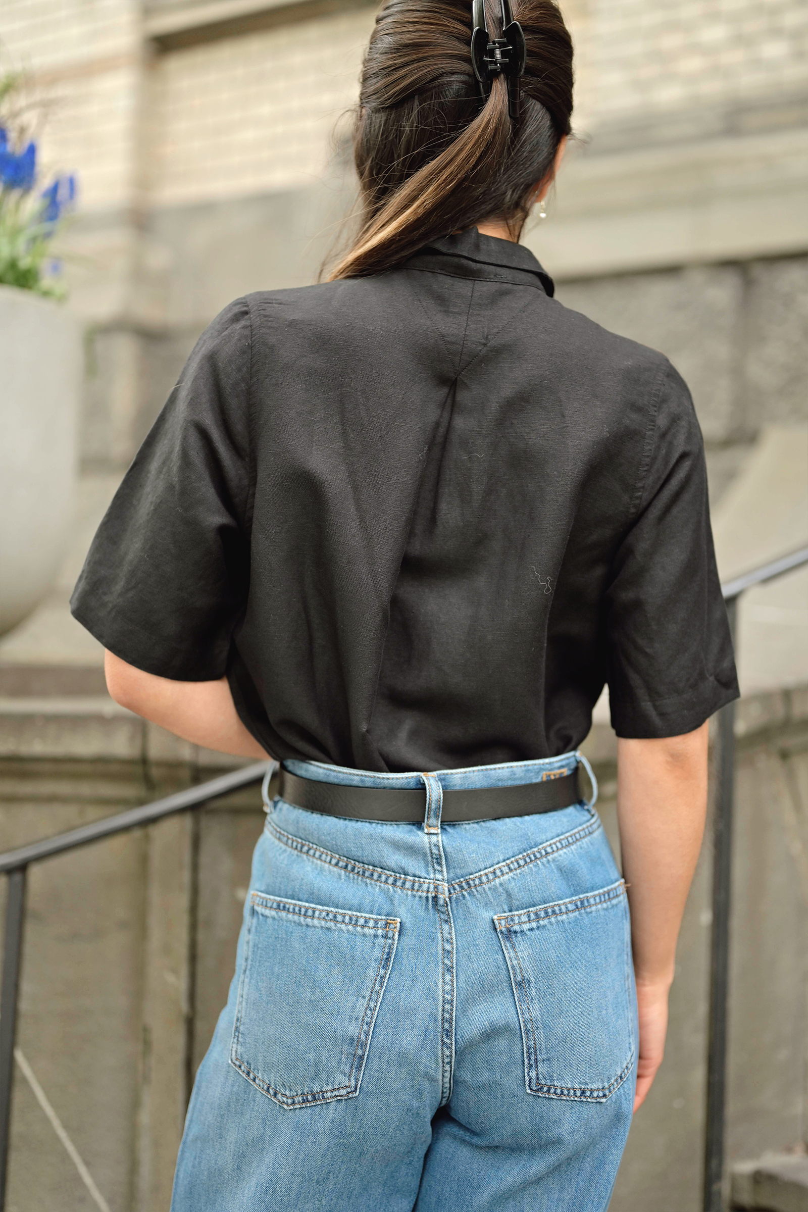 Liza SS Shirt, Black - Bilde 3