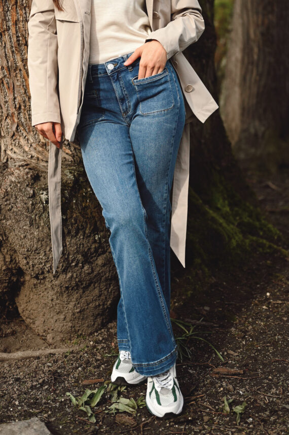 PD-Cara 70's Jeans Wash Acerra Mid Blue, Denim Blue