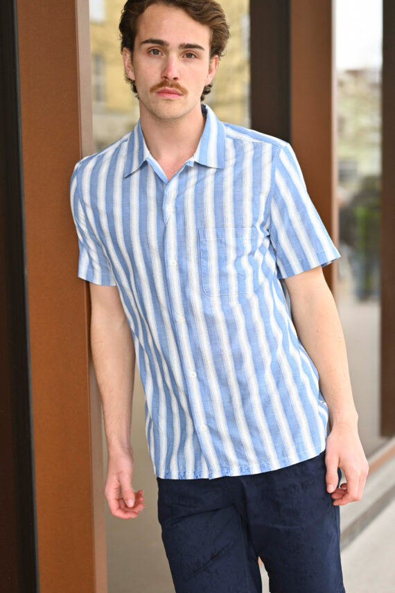 Saavan JF Shirt, Coronet Blue Stripe