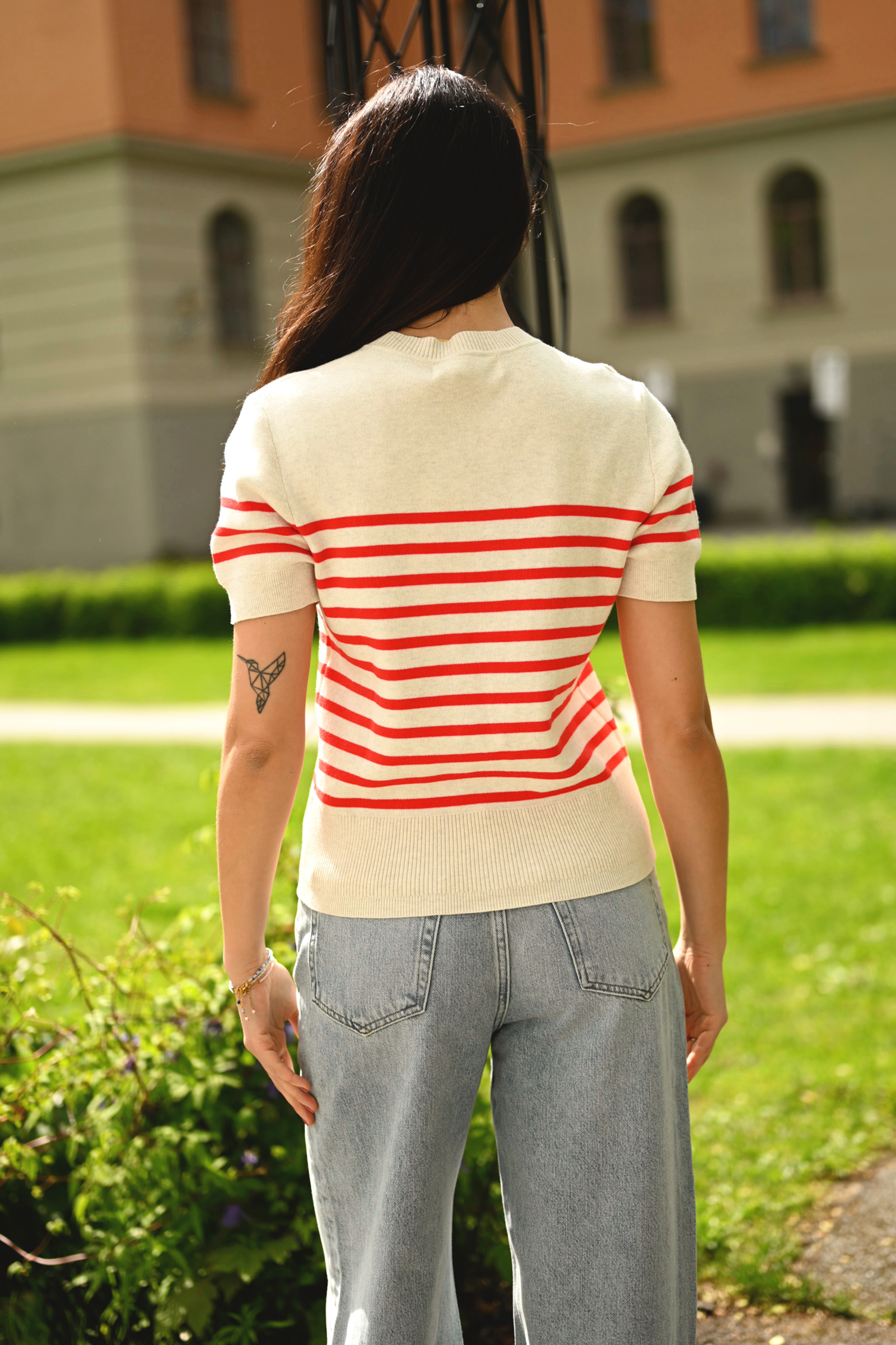 WallisIW Pullover, Red Stripe - Bilde 4