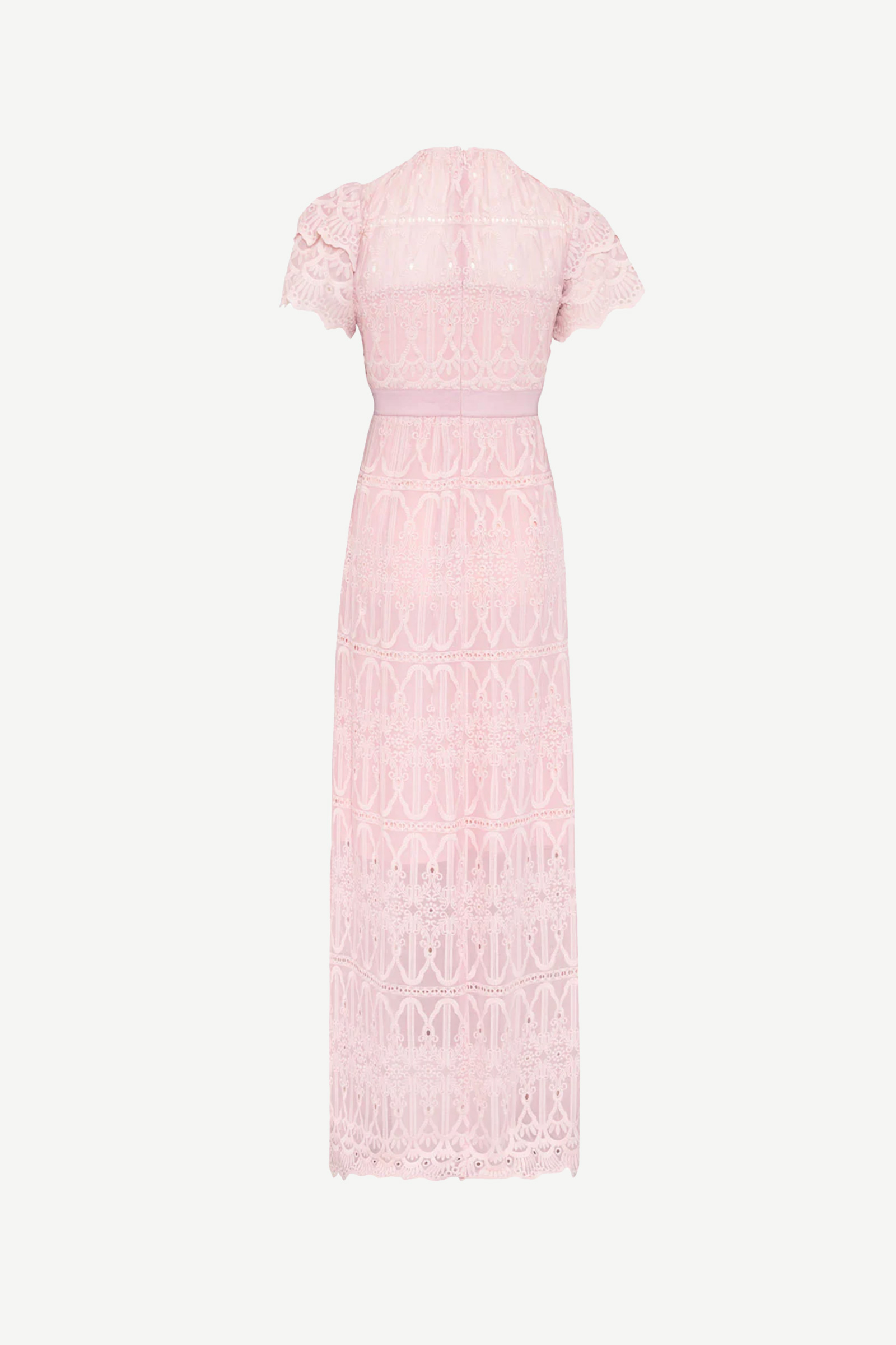 Philine Maxi Dress, Pink Embroidery - Bilde 9