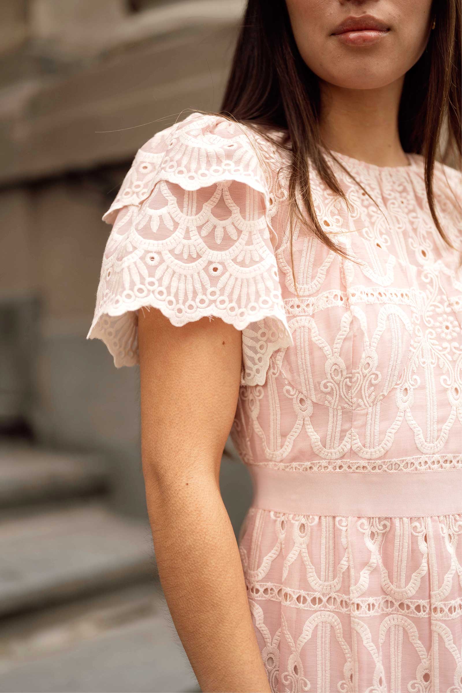 Philine Maxi Dress, Pink Embroidery - Bilde 3