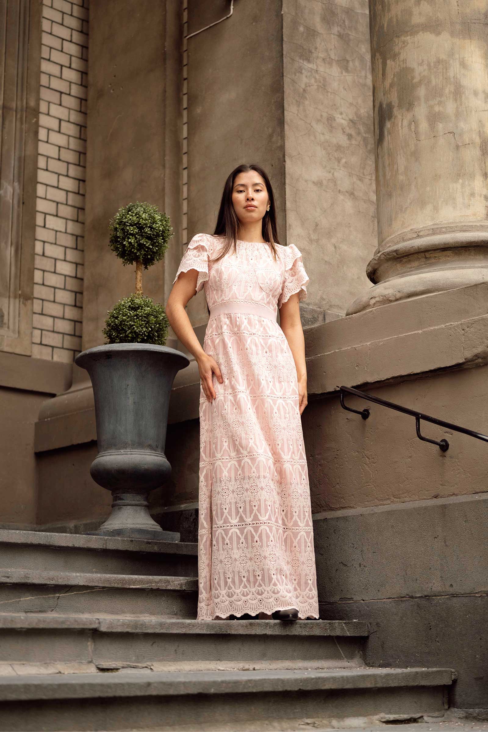 Philine Maxi Dress, Pink Embroidery - Bilde 2