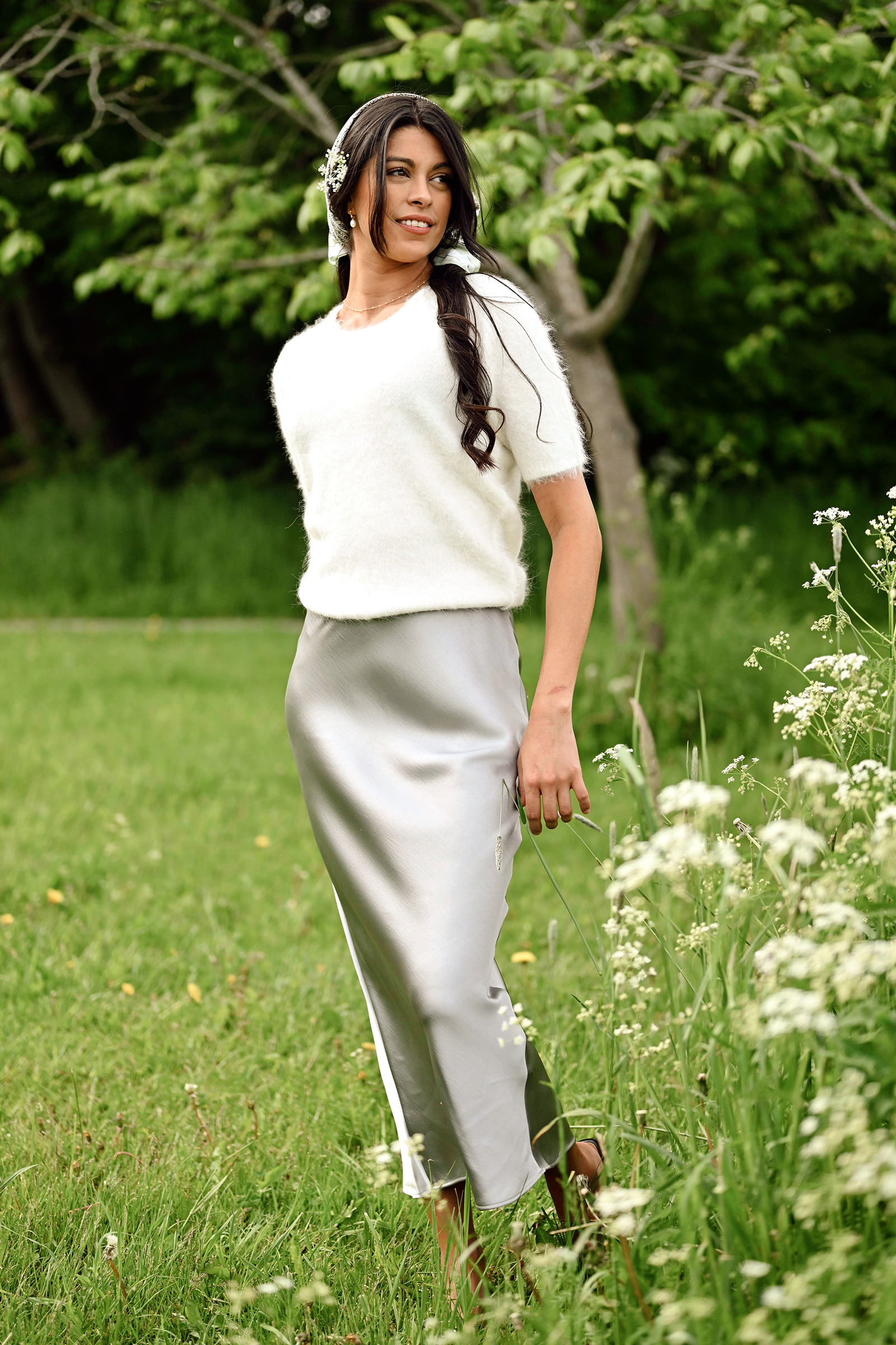 Saagneta Long Skirt 12956, Agate Grey