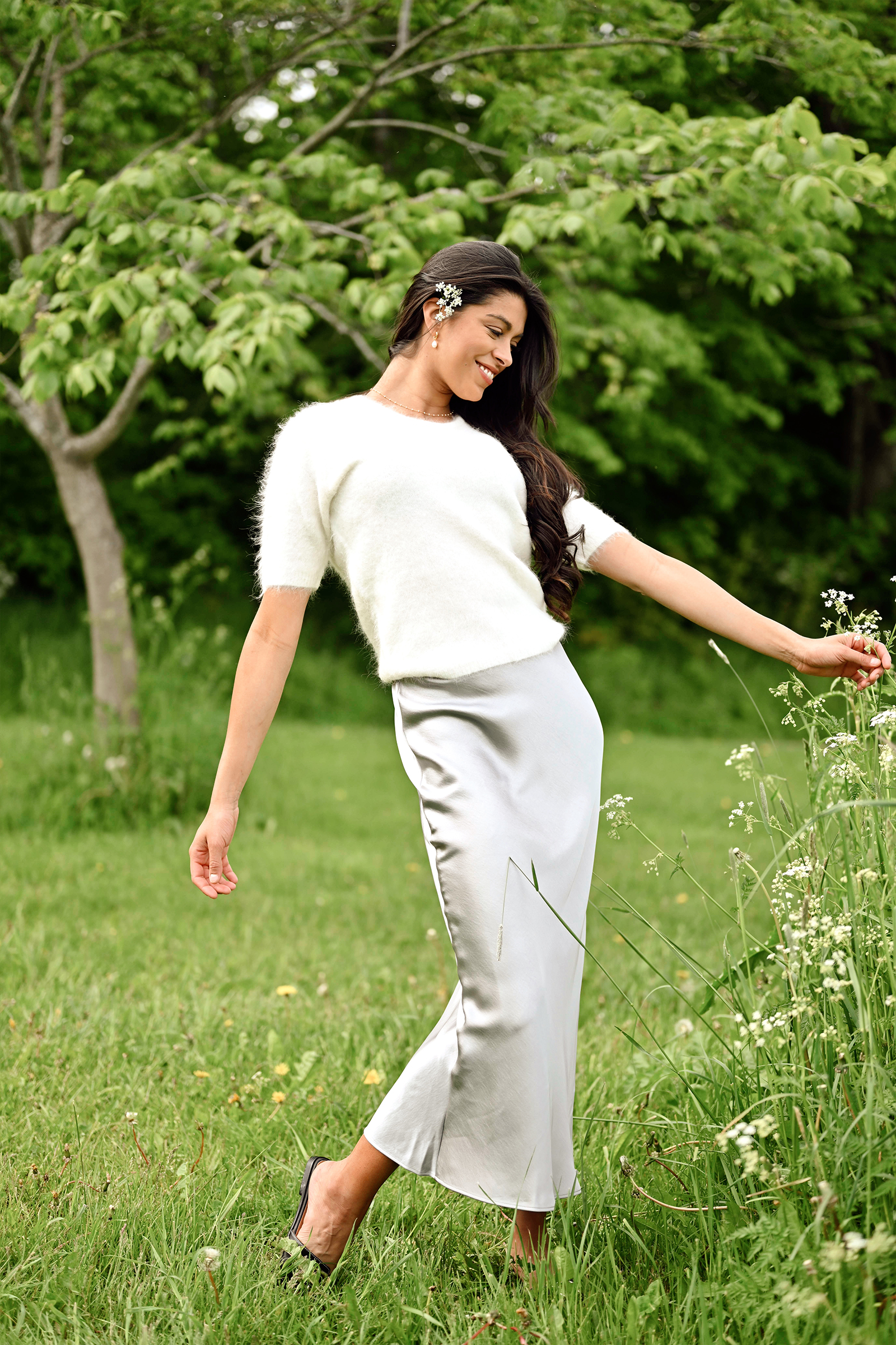 Saagneta Long Skirt 12956, Agate Grey - Bilde 2