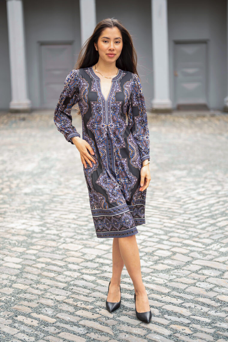 Avah Midi Dress, Black | Nyheter fra Hale Bob hos kleins.no